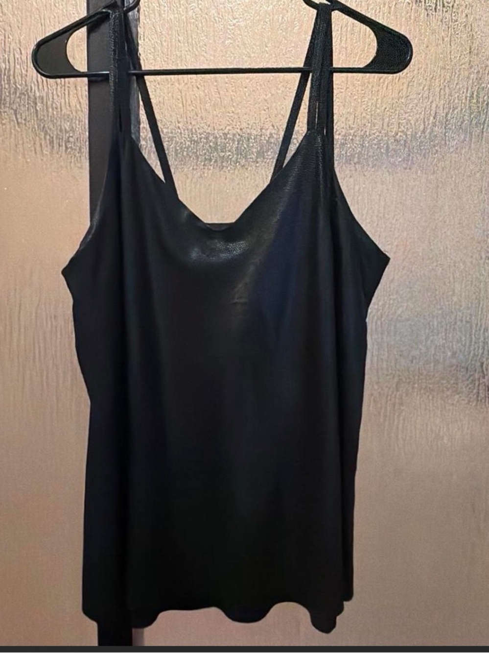 Love Riche Black Satin Spaghetti-Strap Camisole